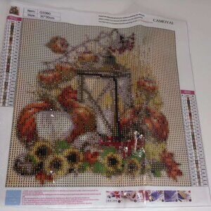 5D DIY Diamond Art Painting Kit Halloween Pumpkin Thanksgiving Fall Sunflowers